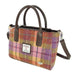 Small Tote Bag With Shoulder Strap Brora Peach/Purple Tartan - Heritage Of Scotland - Peach/purple Tartan