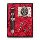 Smith Clan Badge, Kilt Pin, Lapel Pin, Cufflinks, Keyring/Key Fob & Gift Set — Fine Pewter by Art Pewter — Made in Scotland (Shiny Finish) - Heritage Of Scotland - Gift Set