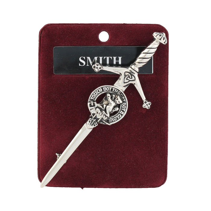 Smith Clan Badge, Kilt Pin, Lapel Pin, Cufflinks, Keyring/Key Fob & Gift Set — Fine Pewter by Art Pewter — Made in Scotland (Shiny Finish) - Heritage Of Scotland - Kilt Pin