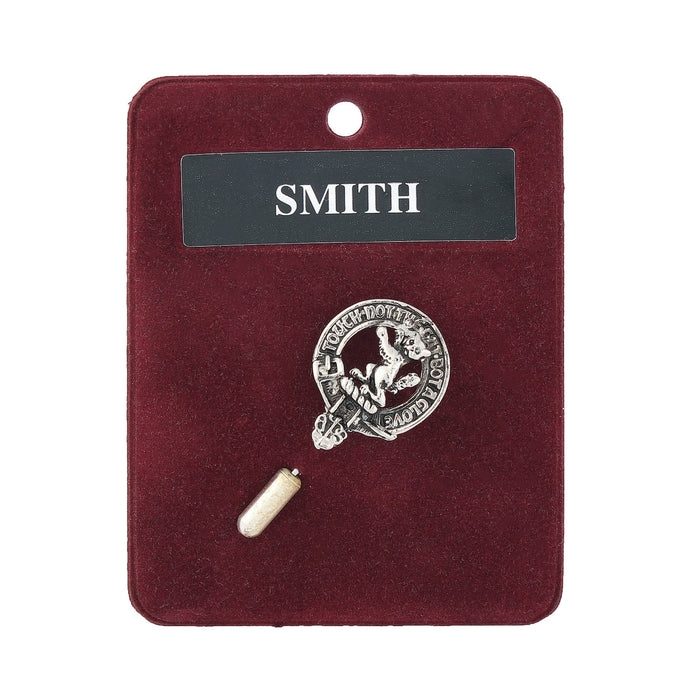 Smith Clan Badge, Kilt Pin, Lapel Pin, Cufflinks, Keyring/Key Fob & Gift Set — Fine Pewter by Art Pewter — Made in Scotland (Shiny Finish) - Heritage Of Scotland - Lapel Pin