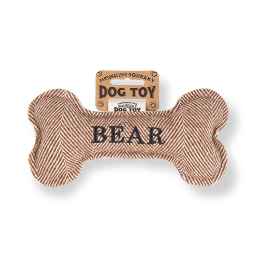 Squeaky Bone Dog Toy Bear - Heritage Of Scotland - BEAR