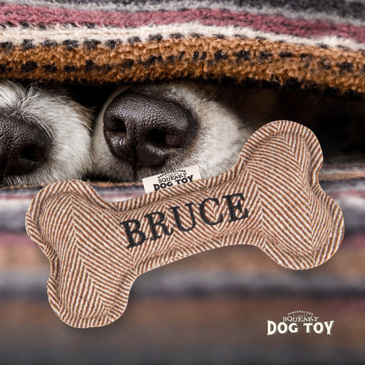 Squeaky Bone Dog Toy Bruce - Heritage Of Scotland - BRUCE