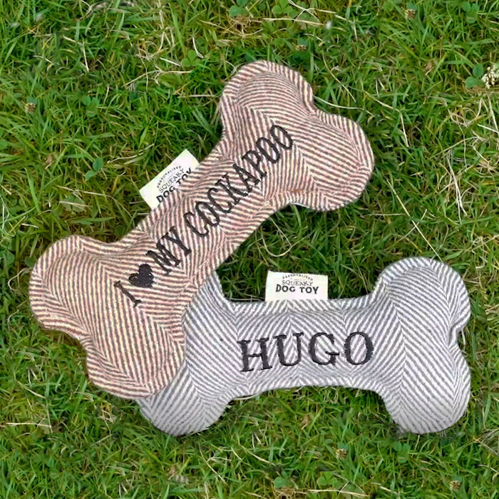 Squeaky Bone Dog Toy Buddy - Heritage Of Scotland - BUDDY