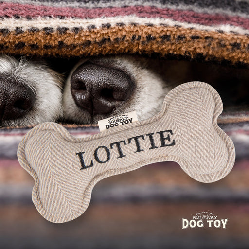 Squeaky Bone Dog Toy Lottie - Heritage Of Scotland - LOTTIE