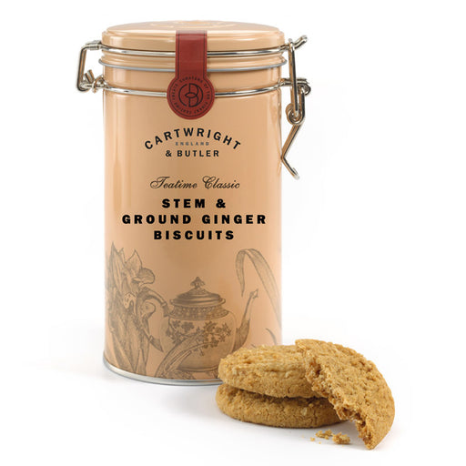 Stem Ginger Biscuits In Tin - Heritage Of Scotland - NA