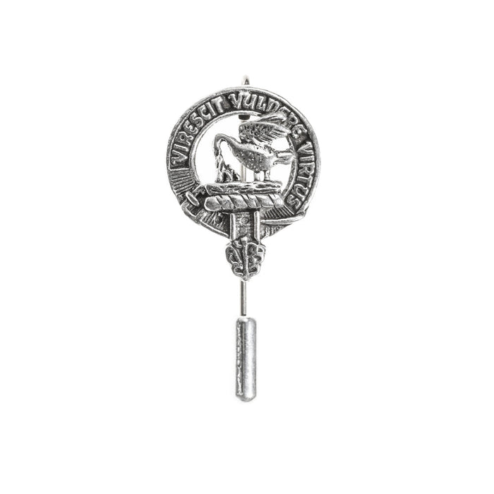 Stewart Clan Badge, Kilt Pin, Lapel Pin, Cufflinks, Keyring/Key Fob & Gift Set — Fine Pewter by Art Pewter — Made in Scotland (Shiny Finish) - Heritage Of Scotland - Lapel Pin