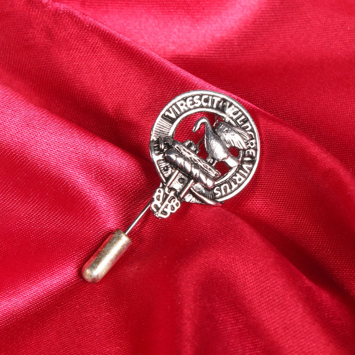 Stewart Clan Badge, Kilt Pin, Lapel Pin, Cufflinks, Keyring/Key Fob & Gift Set — Fine Pewter by Art Pewter — Made in Scotland (Shiny Finish) - Heritage Of Scotland - Lapel Pin
