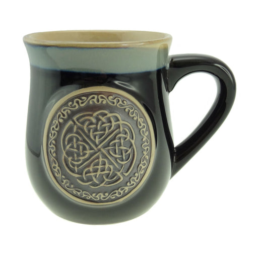 Stoneware Mug Celtic Circle – Scottish Inspired Mug Gift - Heritage Of Scotland - Black