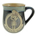 Stoneware Mug with Piper Design and Piping Hot Caption – Scottish Gift - Heritage Of Scotland - Black