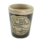 Stoneware Shot Cup Loch Ness Monster – Novelty Drinkware - Heritage Of Scotland - Black
