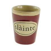 Stoneware Shot Cup – Slàinte Design for Scottish Cheer - Heritage Of Scotland - Red