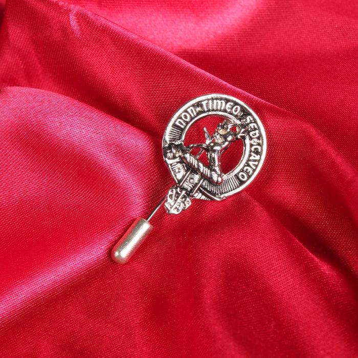 Strachan Clan Badge, Kilt Pin, Lapel Pin, Cufflinks, Keyring/Key Fob & Gift Set — Fine Pewter by Art Pewter — Made in Scotland (Shiny Finish) - Heritage Of Scotland - Lapel Pin