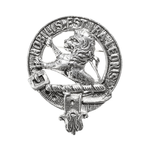 Stuart of Bute Clan Badge, Kilt Pin, Lapel Pin, Cufflinks, Keyring/Key Fob & Gift Set — Fine Pewter by Art Pewter — Made in Scotland (Shiny Finish) - Heritage Of Scotland - Badge