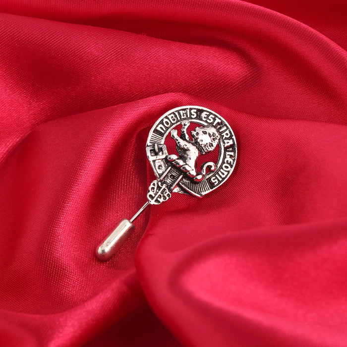 Stuart of Bute Clan Badge, Kilt Pin, Lapel Pin, Cufflinks, Keyring/Key Fob & Gift Set — Fine Pewter by Art Pewter — Made in Scotland (Shiny Finish) - Heritage Of Scotland - Lapel Pin