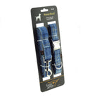 Stylish & Durable Luxury Harris Tweed Dog Collar & Lead Set in Light Blue Check (COL129) - Heritage Of Scotland - Large