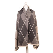Super Soft Argyle Stole – Lightweight Luxury Wrap Scarf for Everyday Style - Heritage Of Scotland - STEEPLE GREY/WHISPER WHITE