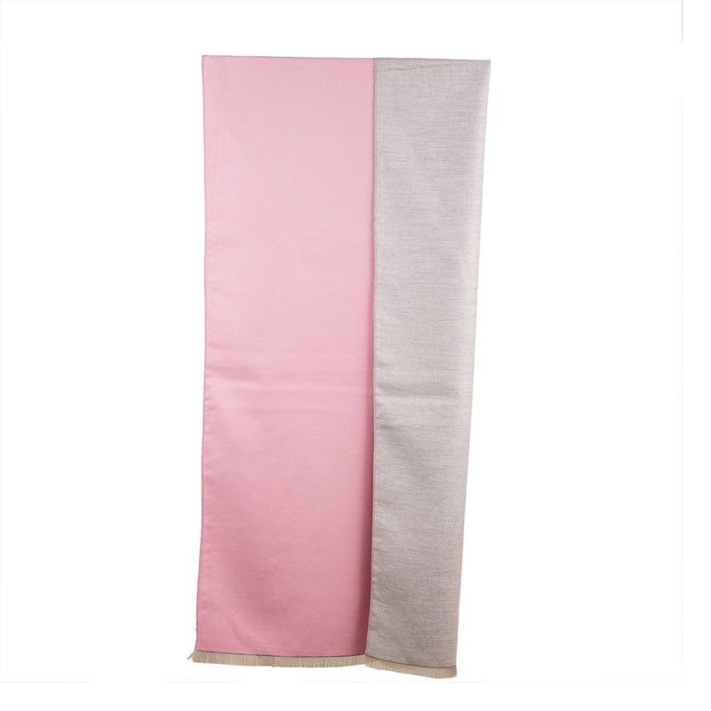 Super Soft Plain Stole – Bright Pink & Light Grey - Heritage Of Scotland - BRIGHT PINK/LIGHT GREY