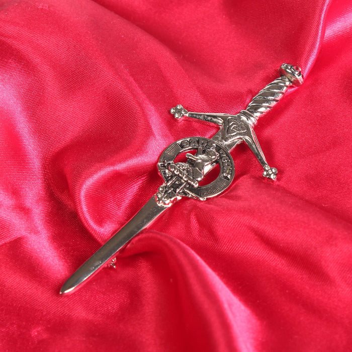 Sutherland Clan Badge, Kilt Pin, Lapel Pin, Cufflinks, Keyring/Key Fob & Gift Set — Fine Pewter by Art Pewter — Made in Scotland (Shiny Finish) - Heritage Of Scotland - Kilt Pin