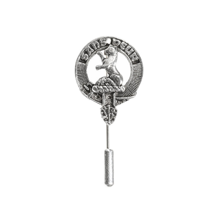 Sutherland Clan Badge, Kilt Pin, Lapel Pin, Cufflinks, Keyring/Key Fob & Gift Set — Fine Pewter by Art Pewter — Made in Scotland (Shiny Finish) - Heritage Of Scotland - Lapel Pin