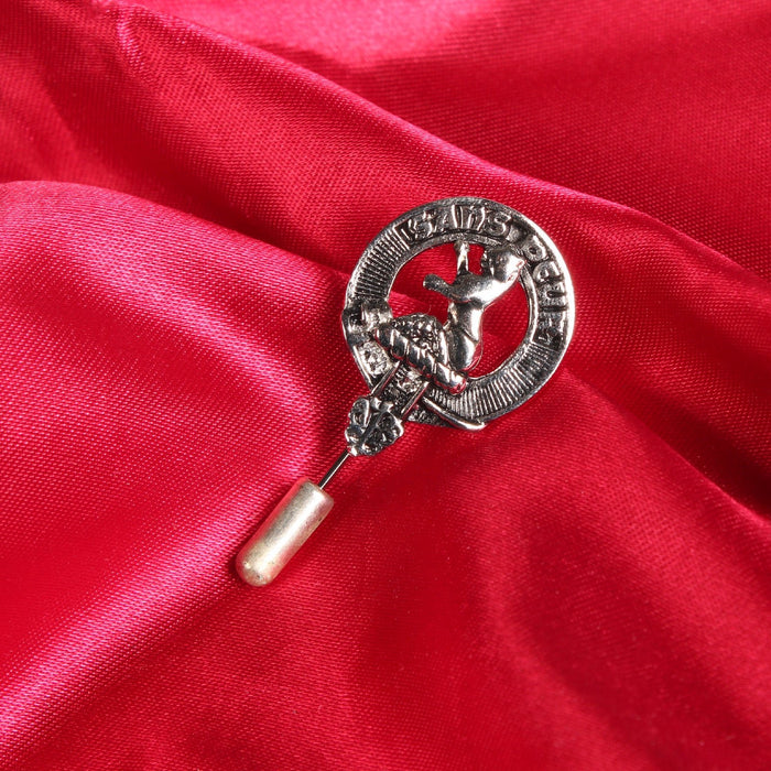 Sutherland Clan Badge, Kilt Pin, Lapel Pin, Cufflinks, Keyring/Key Fob & Gift Set — Fine Pewter by Art Pewter — Made in Scotland (Shiny Finish) - Heritage Of Scotland - Lapel Pin