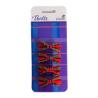 Tartan Bow Hair Clips – Set of 4 in Red, Purple, Green, or Pink Tartan - Heritage Of Scotland - Red