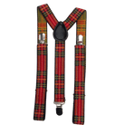 Tartan Braces – Adjustable Scottish Suspenders in Red Tartan (One Size) - Heritage Of Scotland - Red Tartan
