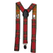 Tartan Braces – Adjustable Scottish Suspenders in Red Tartan (One Size) - Heritage Of Scotland - Red Tartan