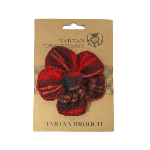 Tartan Floral Brooch - Royal Stewart - Heritage Of Scotland - NA