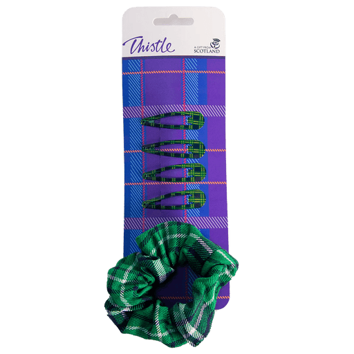 Tartan Hair Accessories Set – Scrunchie & Clips in Royal Stewart or Blackwatch - Heritage Of Scotland - Black Watch