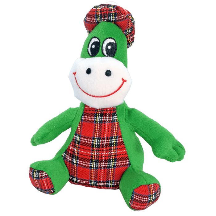 Tartan Nessie Plush – 20cm Soft Toy with Tartan Tummy, Feet & Tammy Hat - Heritage Of Scotland - 20cm