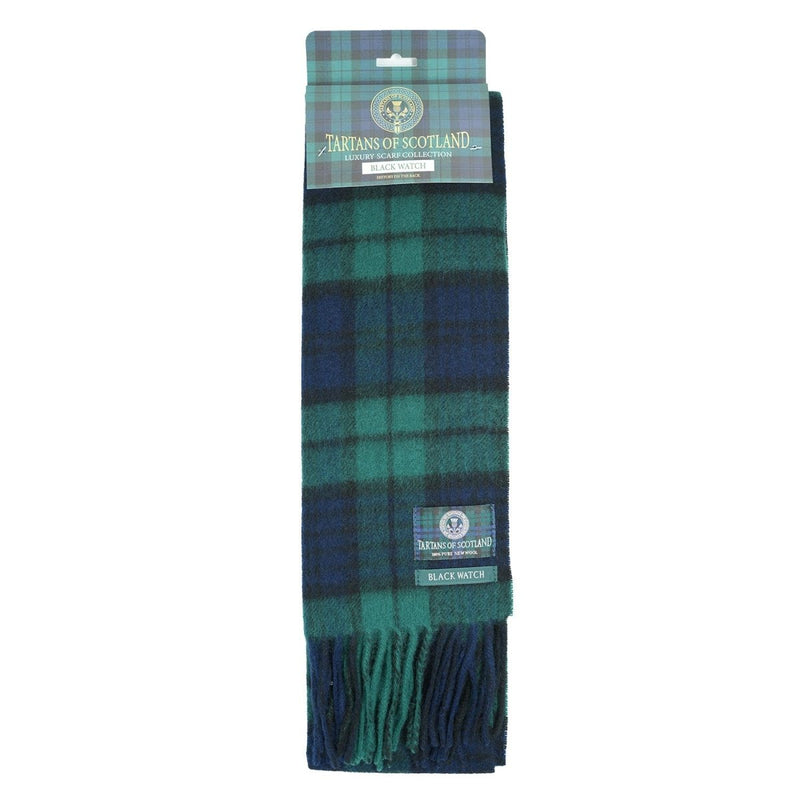 Tartan of Scotland 100% Pure New Wool Clan Scarf - Black Watch - Heritage Of Scotland -
