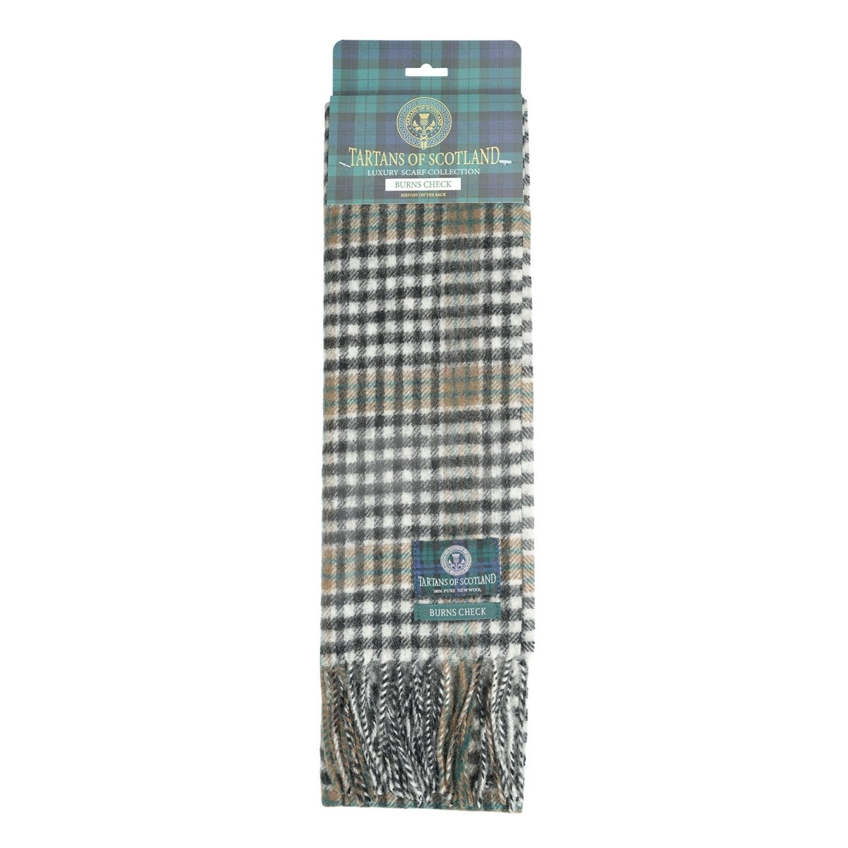 Tartan of Scotland 100% Pure New Wool Clan Scarf - Burns - Heritage Of Scotland -