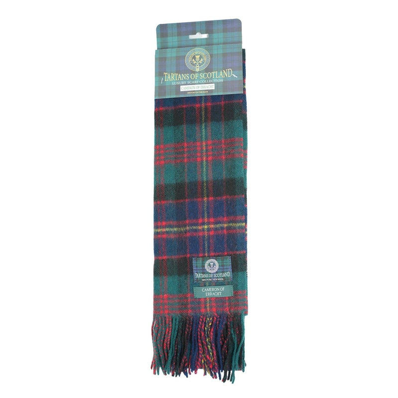 Tartan of Scotland 100% Pure New Wool Clan Scarf - Cameron_of Erracht - Heritage Of Scotland -