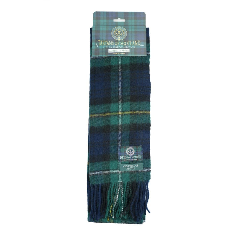 Tartan of Scotland 100% Pure New Wool Clan Scarf - Campbell - Heritage Of Scotland -