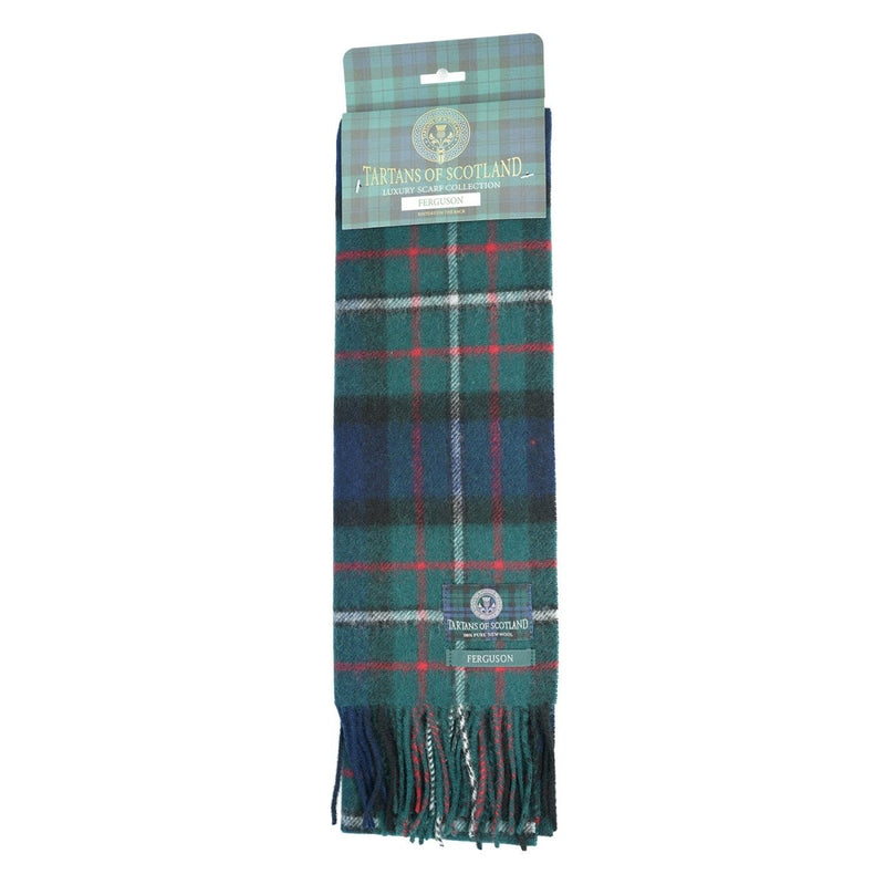 Tartan of Scotland 100% Pure New Wool Clan Scarf - Ferguson - Heritage Of Scotland -