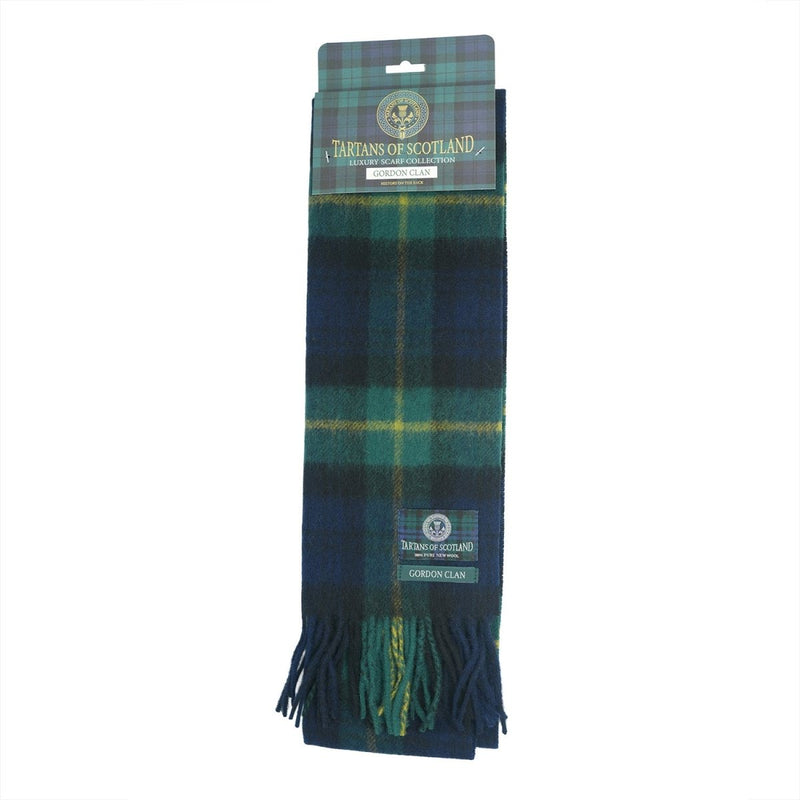Tartan of Scotland 100% Pure New Wool Clan Scarf - Gordon Clan - Heritage Of Scotland -