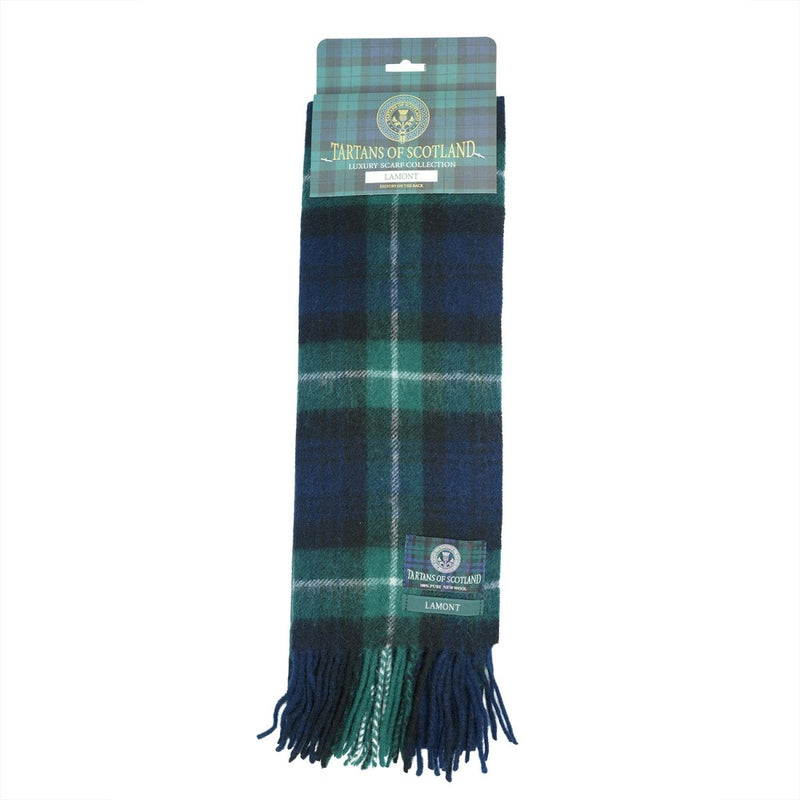 Tartan of Scotland 100% Pure New Wool Clan Scarf - Lamont - Heritage Of Scotland -