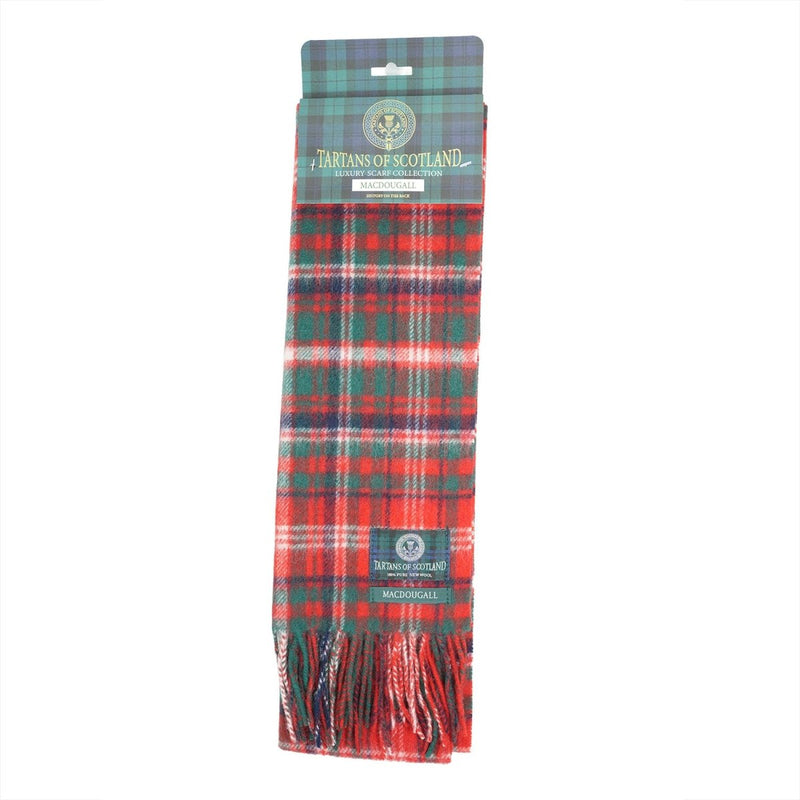 Tartan of Scotland 100% Pure New Wool Clan Scarf - Macdougall - Heritage Of Scotland -