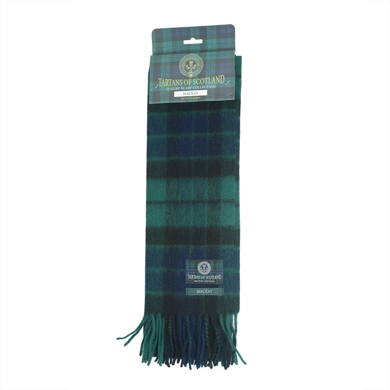 Tartan of Scotland 100% Pure New Wool Clan Scarf - Mackay - Heritage Of Scotland -