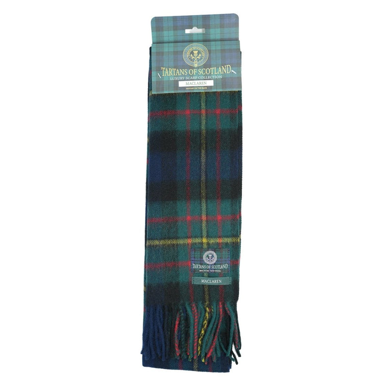 Tartan of Scotland 100% Pure New Wool Clan Scarf - MacLaren - Heritage Of Scotland -