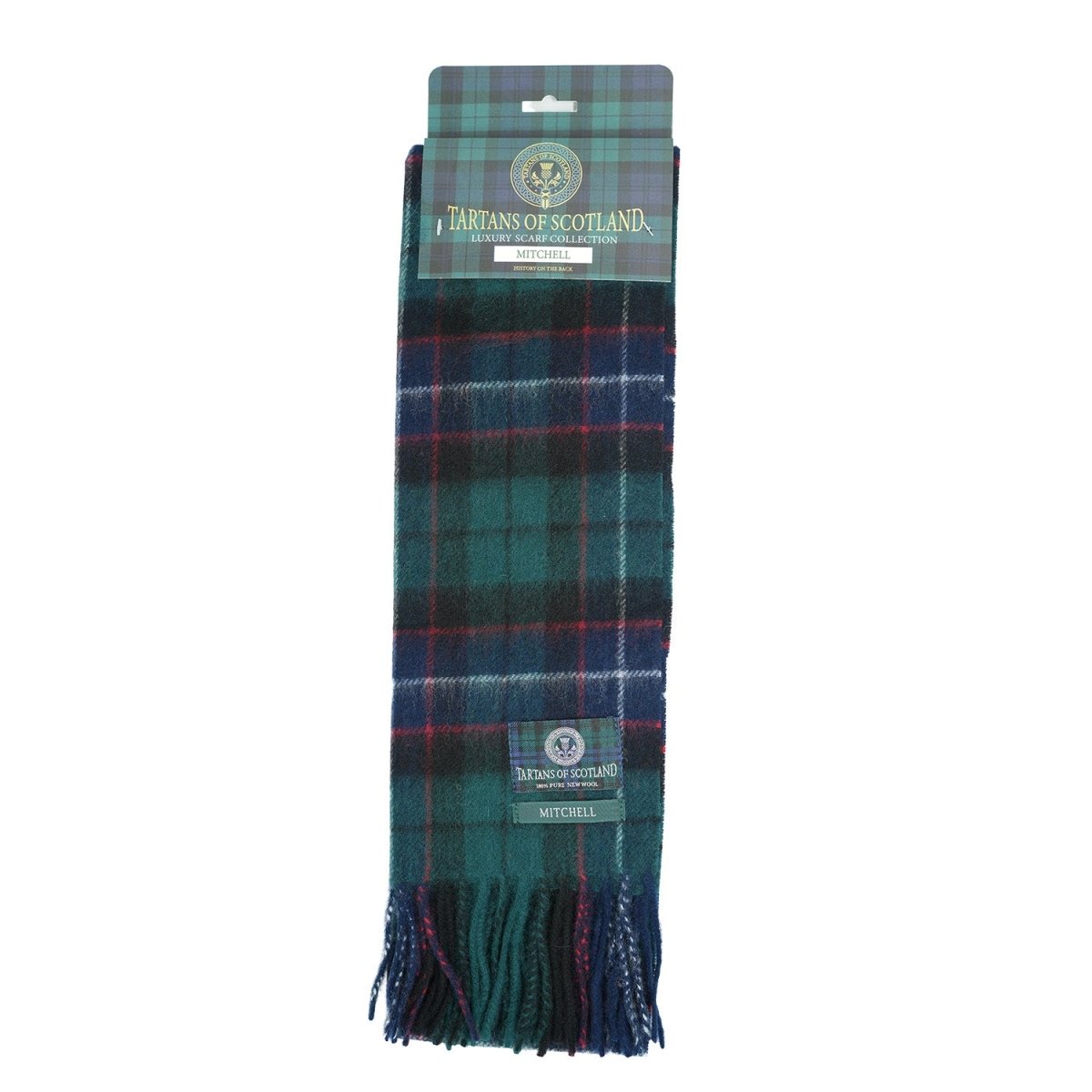 Tartan of Scotland 100% Pure New Wool Clan Scarf - Mitchell - Heritage Of Scotland -