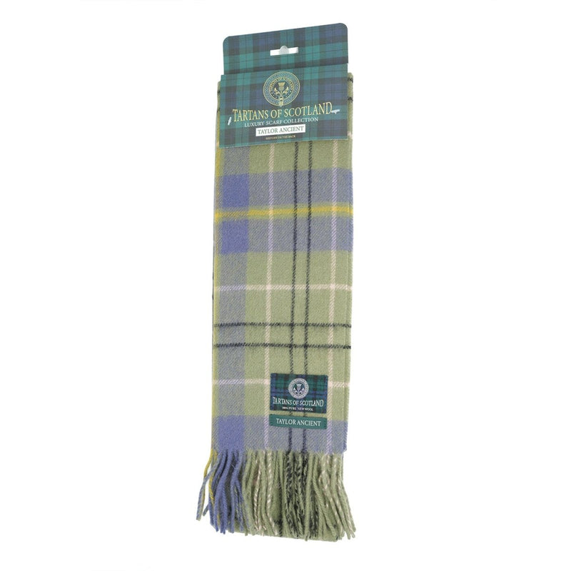 Tartan of Scotland 100% Pure New Wool Clan Scarf - Taylor - Heritage Of Scotland -