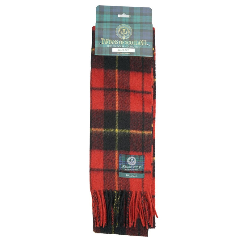 Tartan of Scotland 100% Pure New Wool Clan Scarf - Wallace - Heritage Of Scotland -