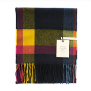 Tartan Weaving Mill 100% Cashmere Scarf - MIDDLETON CHECK FESTIVAL FUCHSIA - Heritage Of Scotland -