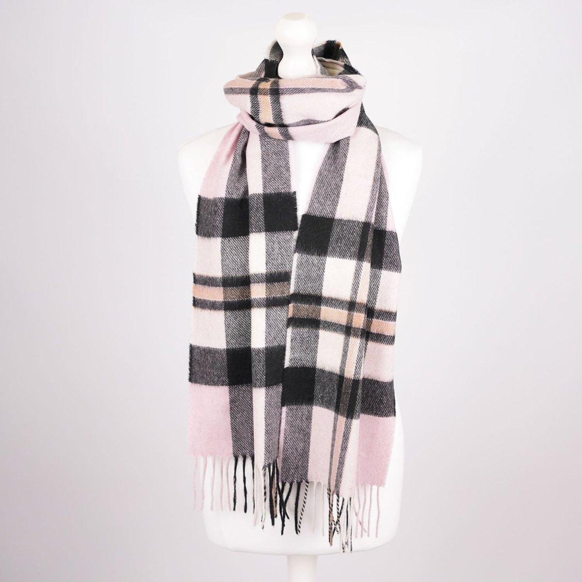 Tartan Weaving Mill 100% Pure Cashmere Scarf - Made in Scotland - Amplified Pink Thomson - Heritage Of Scotland -