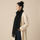 Tartan Weaving Mill 100% Pure Cashmere Scarf - Made in Scotland - Black - Heritage Of Scotland -