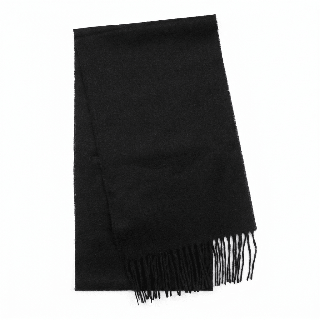 Tartan Weaving Mill 100% Pure Cashmere Scarf - Made in Scotland - Black - Heritage Of Scotland -