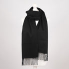 Tartan Weaving Mill 100% Pure Cashmere Scarf - Made in Scotland - Black - Heritage Of Scotland -