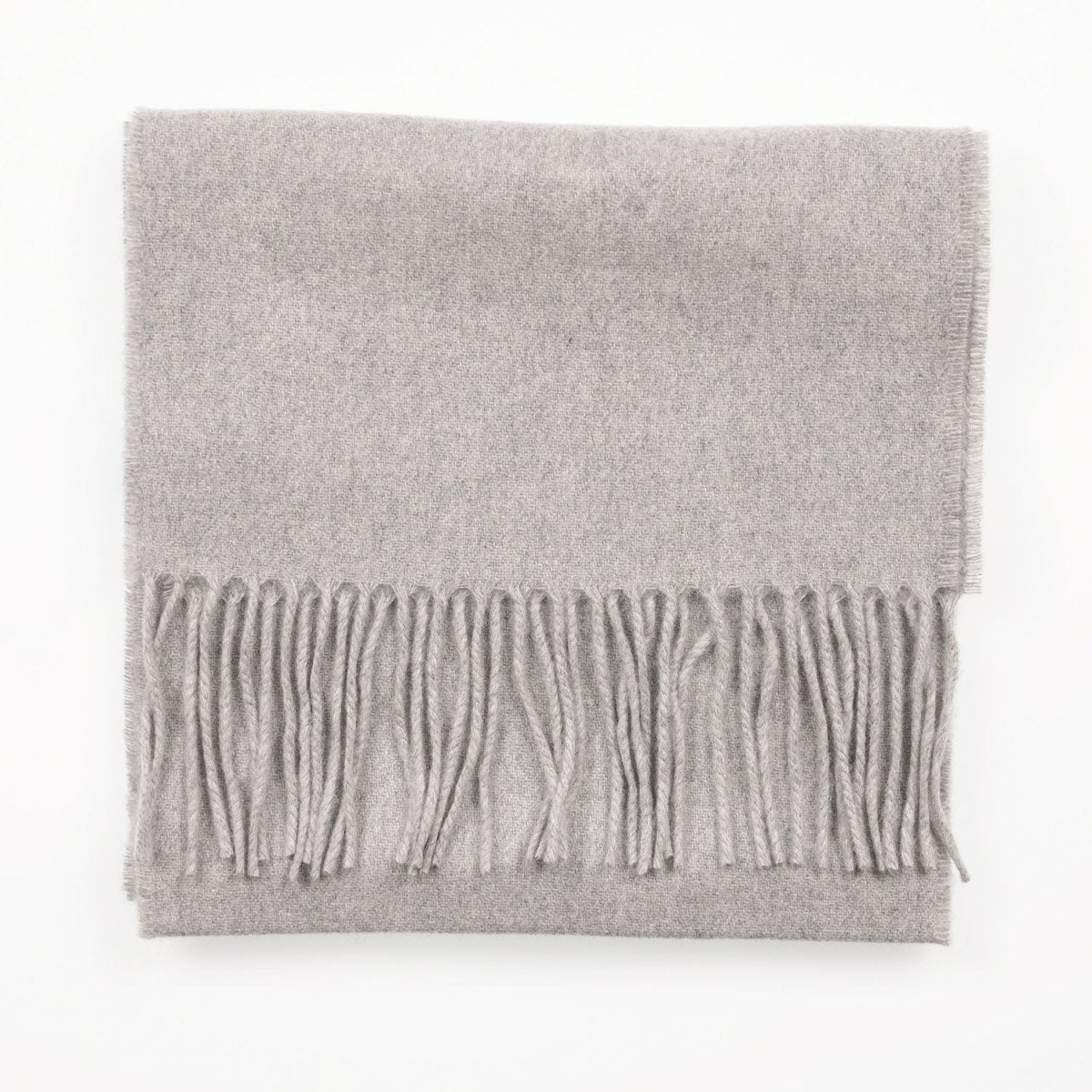 Tartan Weaving Mill 100% Pure Cashmere Scarf - Made in Scotland - Light Grey - Heritage Of Scotland -