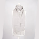 Tartan Weaving Mill 100% Pure Cashmere Scarf - Made in Scotland - Light Grey - Heritage Of Scotland -